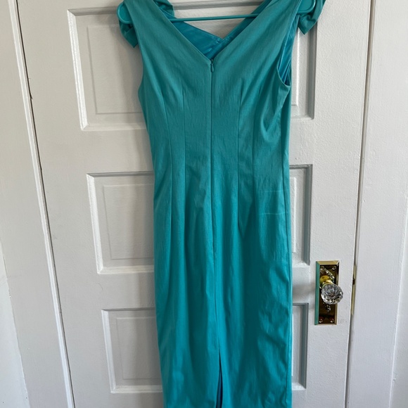 50's Style teal dress new with tags - Picture 3 of 6